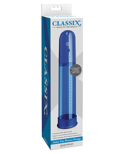 Penis Enhancement - Classix Auto Vac Power Pump - Blue