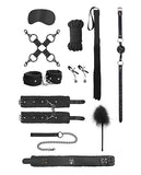 Bondage Blindfolds & Restraints - Shots Ouch Intermediate Bondage Kit - Black