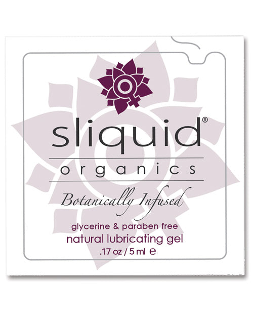 Lubricants - Sliquid Organics Natural Lubricating Gel - .17 Oz Pillow