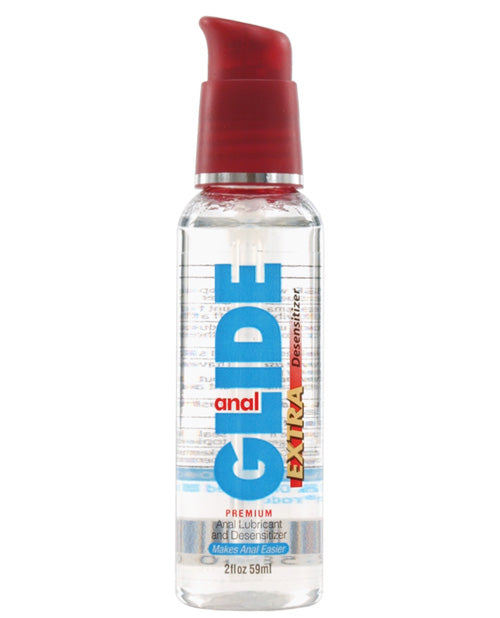Lubricants - Anal Glide Extra Anal Lubricant & Desensitizer - 2 Oz Pump Bottle