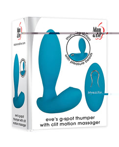 Adam & Eve Eve's G Spot Thumper W/clit Motion Massager - Teal