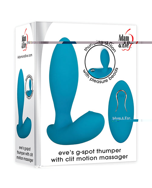 Adam & Eve Eve's G Spot Thumper W/clit Motion Massager - Teal