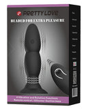 Anal Products - Pretty Love Remote Control Beaded Plug 4 Function - Black
