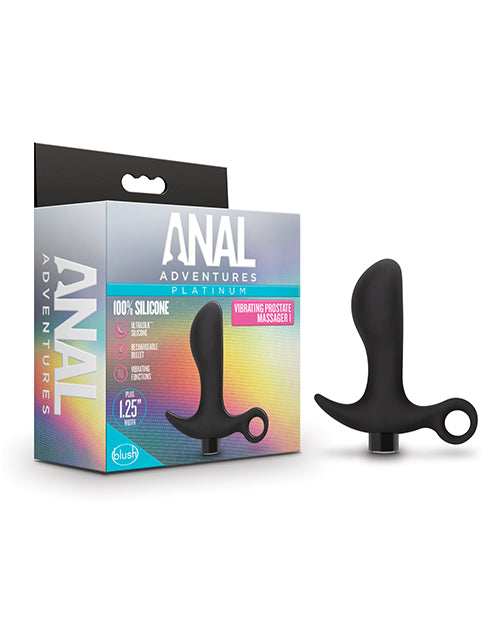 Anal Products - Blush Anal Adventures Platinum Silicone Vibrating Prostate Massager 01 - Black