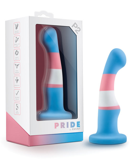 Blush Avant P2 Transgender Pride Silicone Dong - True Blue