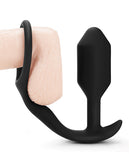 Anal Products - B-vibe Snug & Tug Weighted Silicone & Penis Ring - 128 G Black