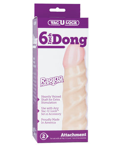 Dongs & Dildos - Vac-u-lock 6" Raging Hard On Realistic Dong - White