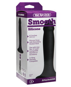 Dongs & Dildos - Vac-u-lock Smooth Silicone Dong - Black