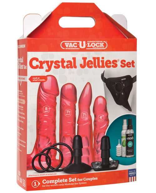 Dongs & Dildos - Vac-u-lock Crystal Jellies Set - Pink