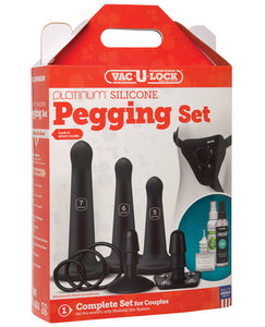 Dongs & Dildos - Vac-u-lock Silicone Pegging Set - Black