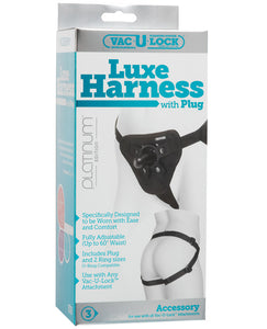 Strap Ons - Vac-u-lock Platinum Edition Accessories Luxe Harness - Black