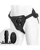 Strap Ons - Vac-u-lock Supreme Harness W-vibrating Plug - Black