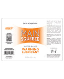 Lubricants - Main Squeeze Warming Water-based Lubricant - 3.4 Oz