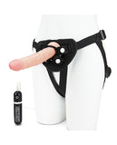 Strap Ons - Lux Fetish 6.5" Realistic Vibrating Dildo W-strap On Harness Set