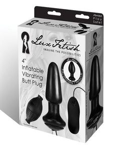 Anal Products - Lux Fetish 4" Inflatable Vibrating Butt Plug