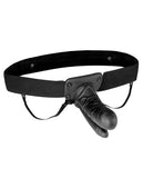 Strap Ons - Lux Fetish Unisex Vibrating Hollow Double Penetration Strap On Dildo