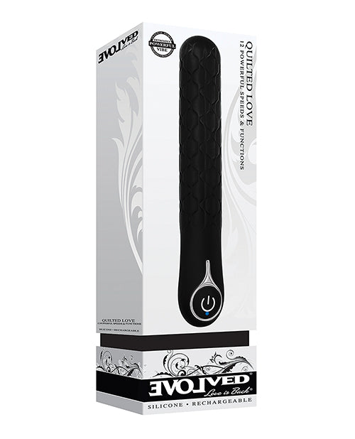 Vibrators - Evolved Quilted Love Rechargeable Vibrator - Black