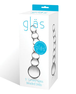 Dongs & Dildos - Glas 5" Curved Glass Beaded Dildo
