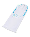 Glas 8" Realistic Ribbed Glass G-spot Dildo W-balls - Clear