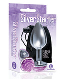 Anal Products - The 9's The Silver Starter Rose Floral Stainless Steel Butt Plug