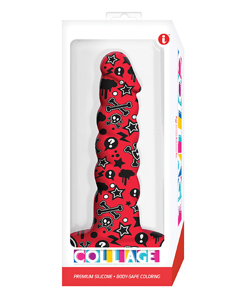 Dongs & Dildos - Collage Goth Girl Twisted Silicone Dildo