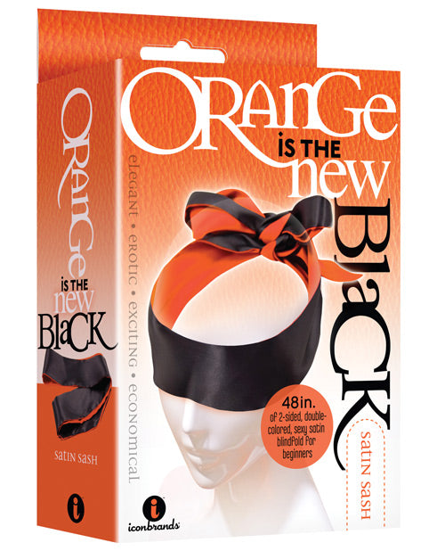 Bondage Blindfolds & Restraints - The 9's Orange Is The New Black Satin Sash Reversible Blindfold