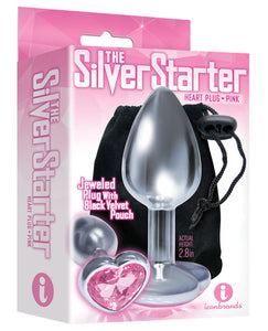 Anal Products - The 9's The Silver Starter Bejeweled Heart Stainless Steel Plug