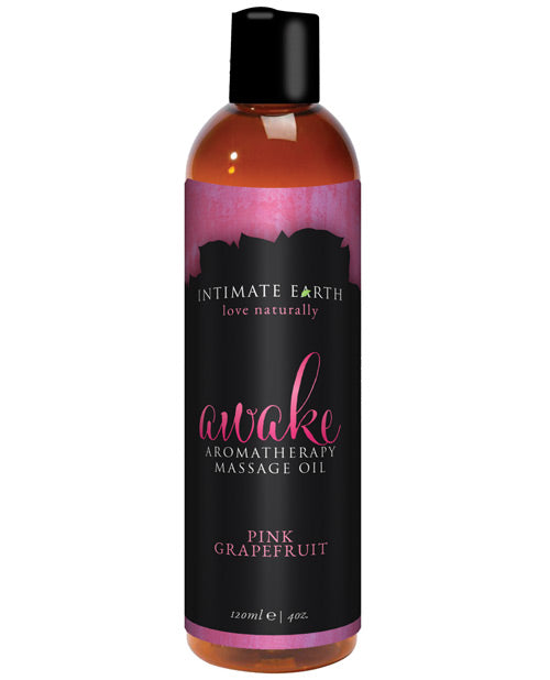 Lubricants - Intimate Earth Awake Massage Oil - 120 Ml Black Pepper & Pink Grapefruit