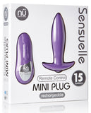 Anal Products - Sensuelle Remote Control Rechargeable Mini Plug