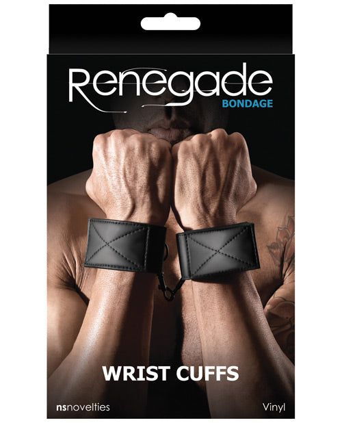 Bondage Blindfolds & Restraints - Renegade Bondage Wrist Cuffs - Black