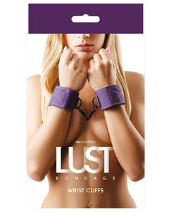 Bondage Blindfolds & Restraints - Lust Bondage Wrist Cuffs - Purple