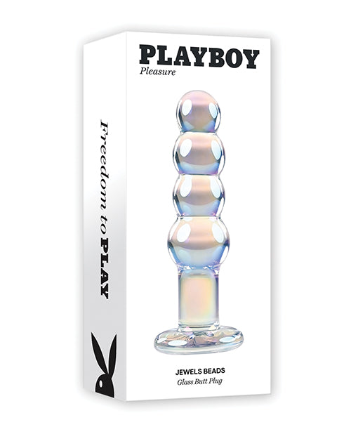 Playboy Pleasure Jewels Beads Anal Plug - Clear