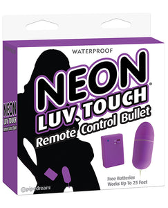 Stimulators - Neon Luv Touch Remote Control Bullet - Purple