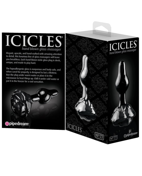 Icicles No. 77 Glass Rose Butt Plug  Dildo.us