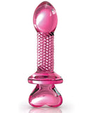 Anal Products - Icicles No. 82 Hand Blown Glass Butt Plug - Ribbed-pink