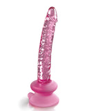 Dongs & Dildos - Icicles No. 86 Hand Blown Glass Massager W-suction Cup - Pink