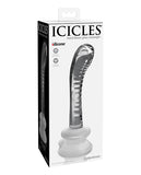 Dongs & Dildos - Icicles No. 88 Hand Blown Glass G-spot Massager W-suction Cup -  Clear