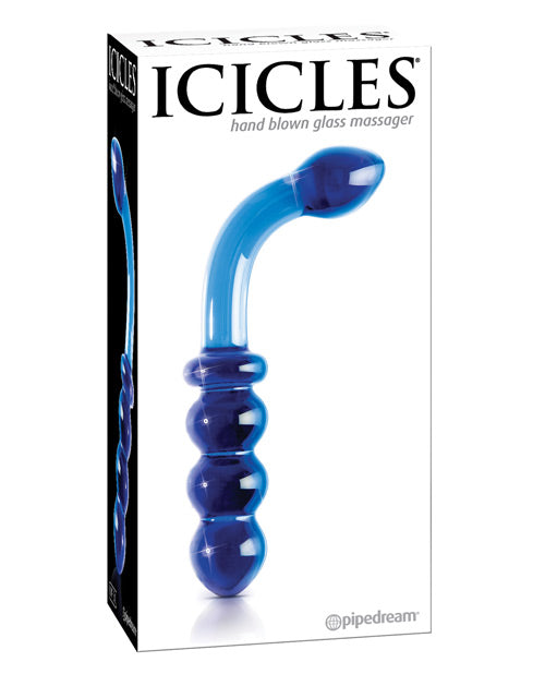 Dongs & Dildos - Icicles  No. 31 Hand Blown Glass - Blue G Spot