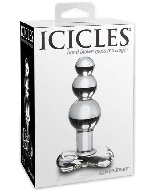 Anal Products - Icicles No. 47 Hand Blown Glass Butt Plug - Clear