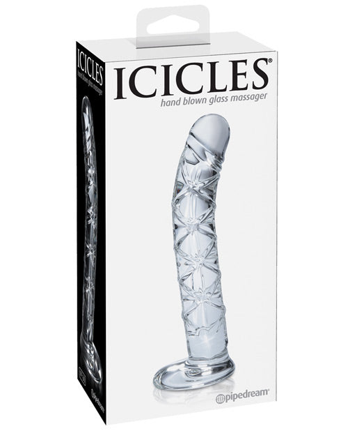 Dongs & Dildos - Icicles Hand Blown Glass G Spot Dong - Clear