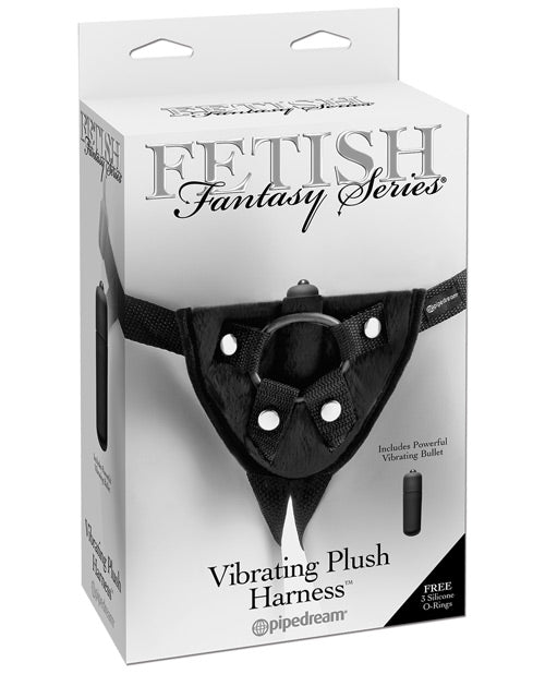 Strap Ons - Fetish Fantasy Series Vibrating Plush Harness - Black