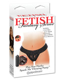 Stimulators - Fetish Fantasy Series Hanky Spank Me Plus Size Vibrating Panties - Black