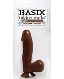 Dongs & Dildos - "Basix Rubber Works 6.5"" Dong W/suction Cup"