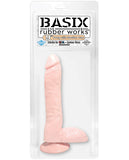 Dongs & Dildos - Basix Rubber Works 9" Dong W-suction Cup - Flesh