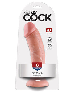 Dongs & Dildos - King Cock Realistic Suction Cup 8" Dong - Flesh