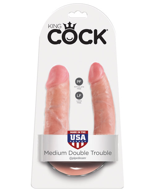Dongs & Dildos - King Cock Medium Double Trouble - Flesh