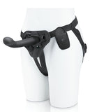 Strap Ons - Pegasus 6" Rechargeable P-spot G-spot Peg W-adjustable Harness & Remote Set - Black