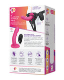 Strap Ons - Pegasus 6" Rechargeable Ripple Peg W-adjustable Harness & Remote - Pink