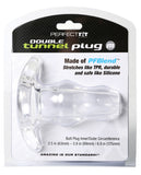 Anal Products - Perfect Fit Double Tunnel Plug Medium - Clear