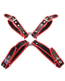 Bondage Blindfolds & Restraints - Rouge Chest Harness Large - Black-red
